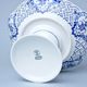 Dish pentagonal perforated with stand 24 cm, Original Blue Onion Pattern