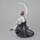 Ballet Dancer I. - Black Dress, 26,5, x 14 x 22,5 cm, Natur + Black sorted-out fond + Gold, Porcelain Figures Duchcov