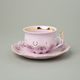 Šálek a podšálek čaj 0,18 l, Lenka 563, Růžový porcelán z Chodova