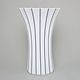 Vase Retro T 30 cm, White + Black Line, Goldfinger Porcelain