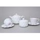 Tea / Coffee Set for 2 pers with sugar bowl, Diamond White, Goldfinger Porcelain