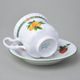 Cup 0,2 l and saucer 15 cm, Fruits on white porcelain, Leander Loučky