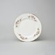 Plate dessert 19 cm, Thun 1794, karlovarský porcelán, BERNADOTTE ivory + flowers + golden line