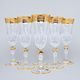 Crystal Glasses Champagne Set Romantic - Laura, 6 pcs. 150 ml, Gold, Ales Zverina - AZ Design
