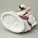 Pár rokoko 16,5 x 12 x 21 cm, Purpur, Porcelánové figurky Duchcov, 2.j.