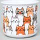 Hrnek Tina střední 240 ml, Kočky hnědo-oranžové, Český porcelán a.s.