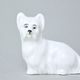 White Dog 6,5 x 2,7 x 6,8 cm, Luxor, Porcelain figures Duchcov