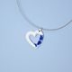 Necklace: Heart Onion Pattern / Flowers (White Heart), Porcelain Jewels Studio Mallys