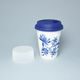 Cup for coffee "To Go" 310 ml with silicone cap, Original Blue Onion Pattern