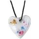 CURVED HEART BUTTERFLY LAWN 2,5 x 2,5 cm, Meissen porcelain