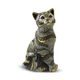 De Rosa - Striped Cat Blue, 11 x 10 x 18 cm, Ceramic Figure, De Rosa Montevideo