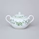 Cukřenka s oušky s víčkem bez výřezu 300 ml, zelený cibulák, Český porcelán a.s.