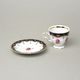 440: Cup espresso 100 ml + saucer 10 cm, Sonáta, cobalt + roses, Leander Loučky