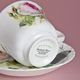 Redoute Rose: Trio Set - Tea Cup 220 ml, Saucer breakfast and Dessert Plate, English Fine Bone China, Roy Kirkham