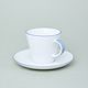 Tea cup and saucer 220 ml, Thun 1794 Carlsbad porcelain, Tom blue