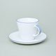 Tea cup and saucer 220 ml, Thun 1794 Carlsbad porcelain, Tom blue