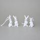 Mini Bunnies hanging "Snow White" 5,5 - 6,5 cm, porcelain, Goebel