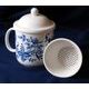 Mug with cap and tea strainer 360 ml, Thun 1794 Carlsbad porcelain, Onion Pattern
