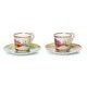 Set fo 2 tea cups 200 ml + saucers, Été Savage, Lamart: Palais Royal