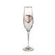 Set of 2 champagne glasses h 25 cm, 6,5 / 6,5 / 25 cm, Heart Kiss, G. Klimt, Goebel