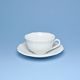 Cup tea 0,20 l / saucer 15,5 cm, white porcelain, Český porcelán a.s.