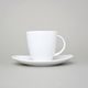 Cup 140 ml plus saucer 140 mm, Thun 1794 Carlsbad porcelain, Loos white