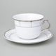 Cup 290 ml and saucer 170 mm, Thun 1794, Carlsbad porcelain, MENUET platina