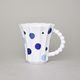 Mug Retro T, Blue Dots, 250 ml, Porcelain Goldfinger