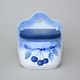 Wall dose with wooden lid 15 x 17 x 10,5 cm, Thun 1794, karlovarský porcelán, BLUE CHERRY