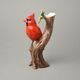 Vase 19 cm, Cardinal bird, FRANZ porcelain