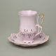 Cup 230 ml tall and saucer 16 cm for chocolate, Lenka 247p, Rose China Chodov