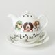 Fashion Dog: Tea for one set, English Fine Bone China, Roy Kirkham