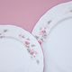 Pink line: Plate set for 6 persons, Thun 1794 Carlsbad porcelain, BERNADOTTE roses