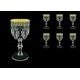 Astra Gold: Wine glass 230 ml 6 pcs. set, Crystal, Antique Golden Black decor