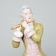 Gentleman Rococo 13 x 13 x 33 cm, Bronze, Porcelain Figures Duchcov