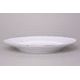 Dish flat round 32 cm, Thun 1794 Carlsbad porcelain, Bernadotte Frost, Platinum line