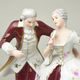 Pár rokoko 16,5 x 12 x 21 cm, Purpur, Porcelánové figurky Duchcov, 2.j.