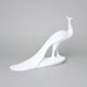 Páv 25 x 7,3 x 18 cm, bílé, Porcelánové figurky Duchcov