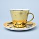 Cup 220 ml and saucer 160 mm, Thun 1794, karlovarský porcelán, TOM gold + black camels and palms