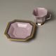 Cup + saucer mokka, Rose China, Empir 513