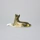 Ležící vlčák 14,5 x 8 x 6 cm, Luxor, Porcelánové figurky Duchcov