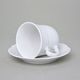 Cup Espresso 80 ml and saucer 120 mm, Thun 1794 Carlsbad porcelain, Natalie white