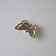 Great Banded Grayling Butterfly, 4 x 6 x 3 cm, Pastel, Porcelain Figures Duchcov