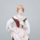 Lady with flower 7 x 8 x 19 cm, Porcelain Figures Duchcov