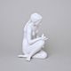 Lady With A Bird 18,5 x 12 x 12 cm, White, Porcelain Figures Duchcov