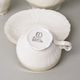 Tea set for 6 persons, Thun 1794 Carlsbad porcelain, BERNADOTTE ivory + gold