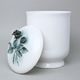 Porcelain Urn Case, White + Roses (2), Luxor, 29 cm, Royal Dux Bohemia