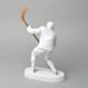 Hokejista 23 cm, biskvit + platina, Porcelánové figurky Duchcov