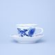 Cup and saucer A/1 + ZA/1, 120 ml / 13 cm (mirror saucer), Original Blue onion pattern