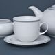Tea set for 6 persons, Thun 1794 Carlsbad porcelain, OPAL 80446
